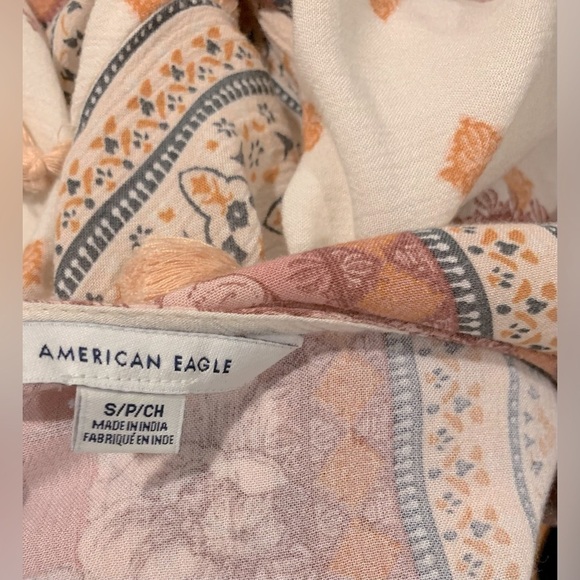Excellent Condition, American Eagle Peasant Peplum Blouse w/Tassels, Size Small - Picture 5 of 8